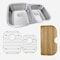 Nantucket Sinks 60/40 Double Bowl 16 Gauge Kitchen Sink with Cutting Board, Grids and Colander Drains NS503-16-CB - alternate 6